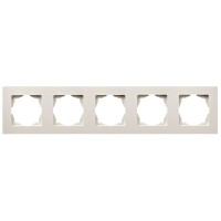 Рамка 5-местная Gunsan Eqona крем