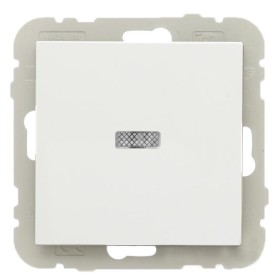 Одноклавишный выключатель Logus 21012 TBR 10АХ 250В с подсветкой белый