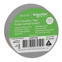 Ізоляційна стрічка Schneider Electric 2420108 19ммх20м сіра
