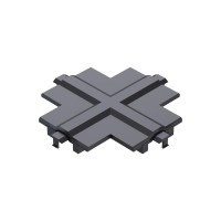 Заглушка X-образная для врезного шинопровода Kloodi KDTR-RL265 BK черная