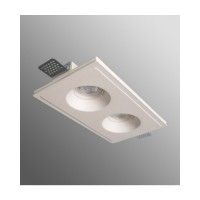 Гіпсовий точковий врізний світильник Agara 01212W СВ 0055 GU5.3 2x35W IP20 Wh