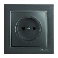 Розетка Nilson Thor антрацит 1-на без заземлення ( 27161015 )
