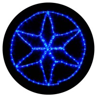 Уличная LED гирлянда Delux EN MOTIF Star (90012984) 60х60см 13 мигающих диодов IP44 (синий свет)