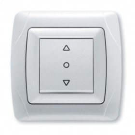 Перемикач кнопковий для управління жалюзі, білий Carmen