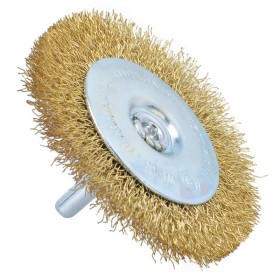 Дискова щітка Tolsen (77542) 75х6.4мм з гофрованого латунованого дроту 0.3мм