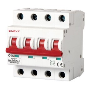 Модульный автоматический выключатель E.Next e.industrial.mcb.100.4.C40 4р 40А C (i0180034)
