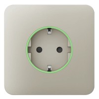 Центральна панель розумної розетки Ajax 60027.164.IV SoloCover Smart для OutletCore слонова кістка (38796)