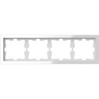 Чотирьохмісна рамка Schneider Electric D-Life MTN4040-6520 білий кристал