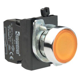 Нажимная кнопка EMAS CM100DS (1НО) желтая