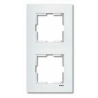 Рамка подвійна вертикальна VIKO Karre біла