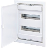 Металопластиковий електрощит ETI 001101026 ECG28 24+4 М з металевими білими дверцятами