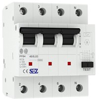Устройство защитного отключения (дифференциальное реле) SEZ PFB4 40/0,03 4 P (PFB4_40/0.03)