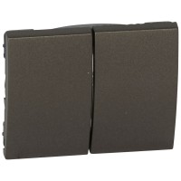 Кнопка 2-кл. вимикача Legrand Galea Life темна бронза