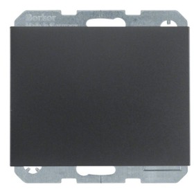 Розетка Berker K.1 47517106 с заземлением и с крышкой (антрацит)