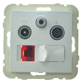 Розетка Logus 21544 TGE R-TV-SAT-RJ45 (Cat.6) (лед)