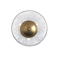 Бра, настінний світильник Pikart 32124-1 Sprinkled Glass Medium G4 3x60W IP20 латунний
