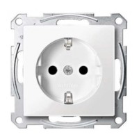 Механизм розетки SCHUKO с заслонками полярно-белый 16А Merten, MTN2300-0319