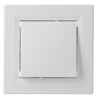 Перемикач 1-клавішний прохідний білий Asfora, EPH0400121