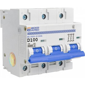 Автоматичний вимикач Аско-Укрем ВА-2003 3р 100А (A0010030004)