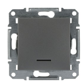 Вимикач із підсвічуванням без рамки сталь Asfora, EPH1400162