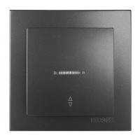 Вимикач Nilson Touran антрацит 1кл прохідний з підсвіткою ( 24161008 )