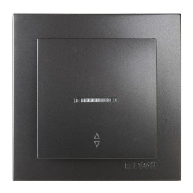 Вимикач Nilson Touran антрацит 1кл прохідний з підсвіткою ( 24161008 )