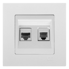 Розетка компьютерная + телефонная Gunsan Eqona