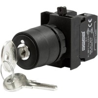 Натискна кнопка EMAS CP100AC20 з ключем, що виймається в положеннях 0 і 1 (1НО) IP65