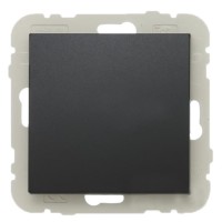 Одноклавішний перехресний вимикач Logus 10АХ 250В (чорний матовий)