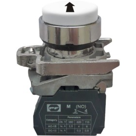 Кнопка Promfactor FP4-BL3341 1NО «чорна стрілка вгору» біла (FP4-BL3341)