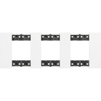 Рамка німецького стандарту на 3 поста (2+2+2 модулі) Bticino Living Now KA4802M3KW біла