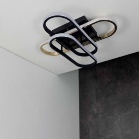 Светильник LED smart DIOR+пульт 90W 3000-5000K IP20 квадрат черный + золото Violux ( 220915 )