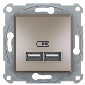 USB розетка Schneider Electric Asfora EPH2700269 (бронза)