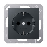 Розетка з накладкою Jung A A1520BFANM антрацит