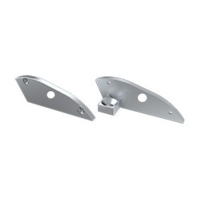 Заглушка Lumines для типа RETO с отверстием и опорой 15° правая серебро