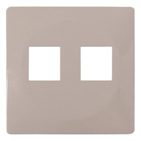 Панель подвійної розетки E.Next e.lux.16121L.pn.ivory RJ12+RJ45 слонова кістка (ins0040030)