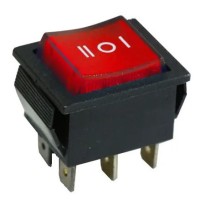 Перекидний перемикач TNSy KCD2-203N R/B з підсвічуванням червоний (TNSy5500791)