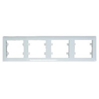 Рамка 4-кратна WL5240 Lumina-Soul, горизонтальна, біла, Hager