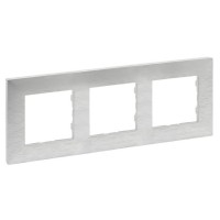 Рамка 3-постовая Legrand Niloe Step фактурный алюминий (863893)