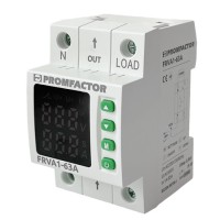 Однофазне реле контролю напруги та струму Promfactor FRVA1-63A