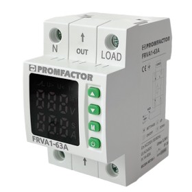 Однофазне реле контролю напруги та струму Promfactor FRVA1-63A