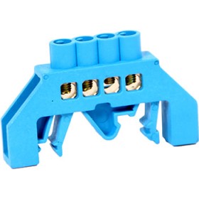 Универсальная шина TNSy изолированная «N» ШЛУ6х9-4 на DIN-рейку синяя (TNSy5501186)