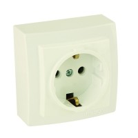 Розетка Nilson Themis кремова 1-на з заземленням ( 26121017 )