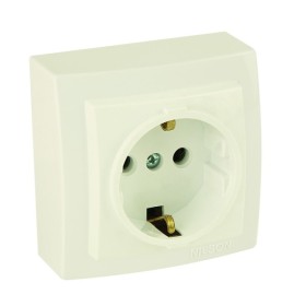 Розетка Nilson Themis кремова 1-на з заземленням ( 26121017 )