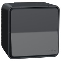 Накладний 1-клавішний вимикач Schneider Electric MUR35021 IP55 (чорний)