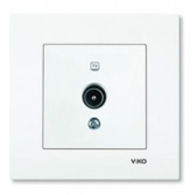 Розетка кінцева TV біла Karre