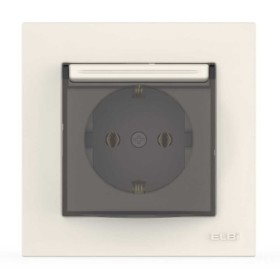 Розетка EL-BI VEGA белая 1-я с заземлением с крышкой ( 510-010200-218 )