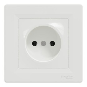 Розетка одинарная белая Asfora, EPH3000121