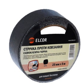 Самоклеюча антиковзна стрічка Elcor 40206795 NUSL255b 25мм (5м) чорна