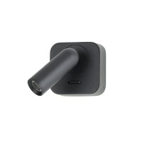 Бра, настінний світильник Azzardo AZ5655 Lugano LED 1x3W 3000K 203Lm IP20 чорний